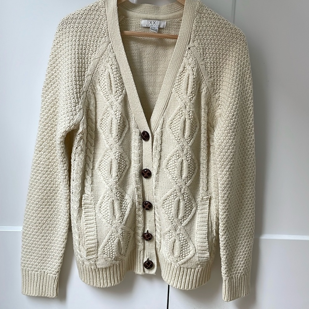 Cream grandpa sweater